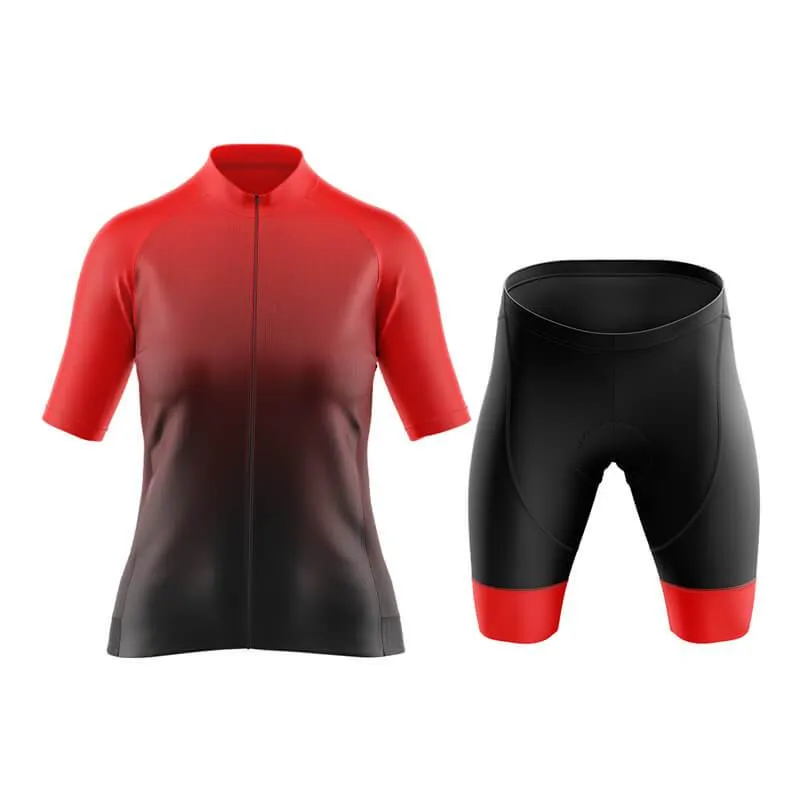 Black to Red Aero Cycling Kit