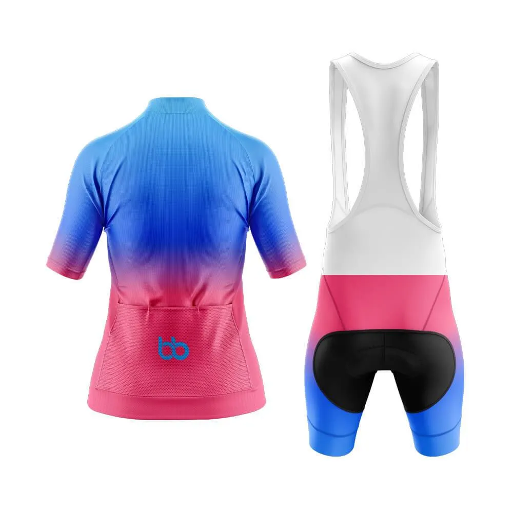 Blue-Pink Gradient Aero Cycling Kit