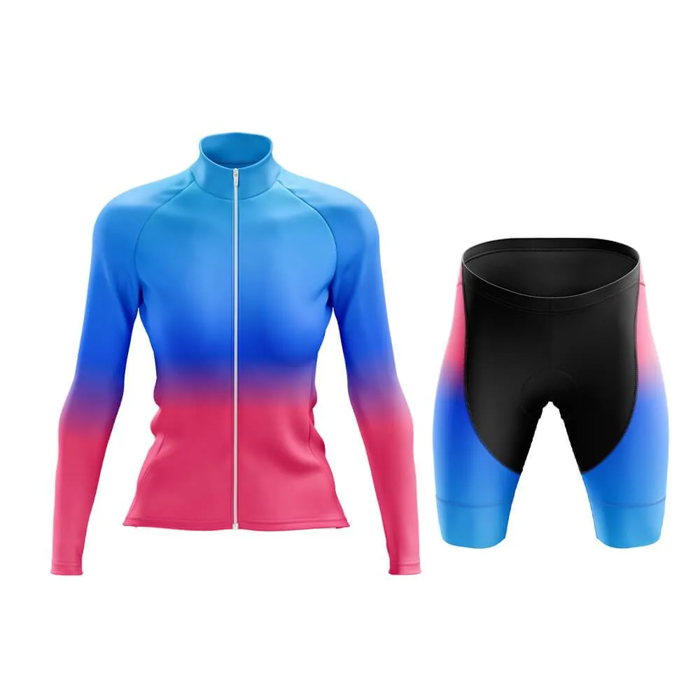 Blue-Pink Gradient Aero Cycling Kit