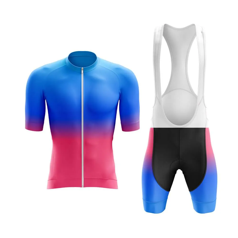 Blue-Pink Gradient Aero Cycling Kit