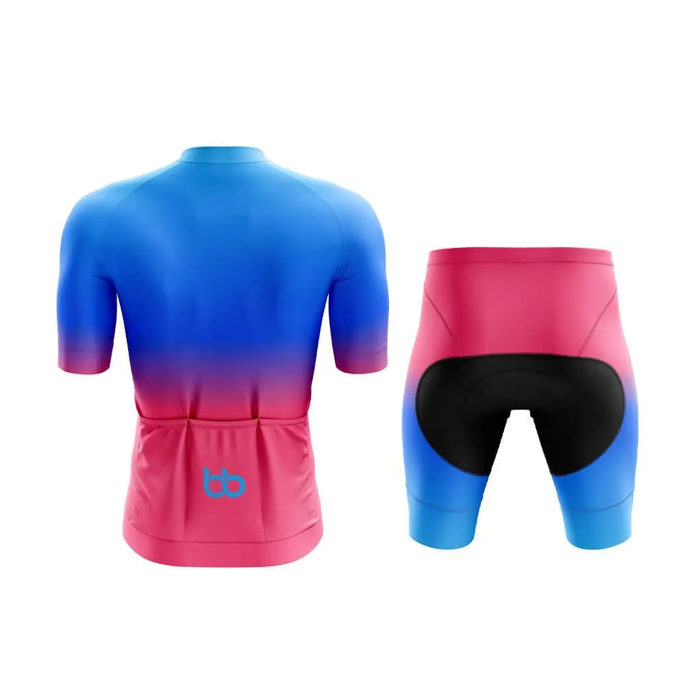 Blue-Pink Gradient Aero Cycling Kit