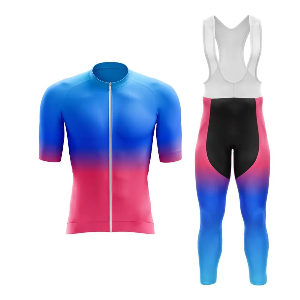 Blue-Pink Gradient Aero Cycling Kit