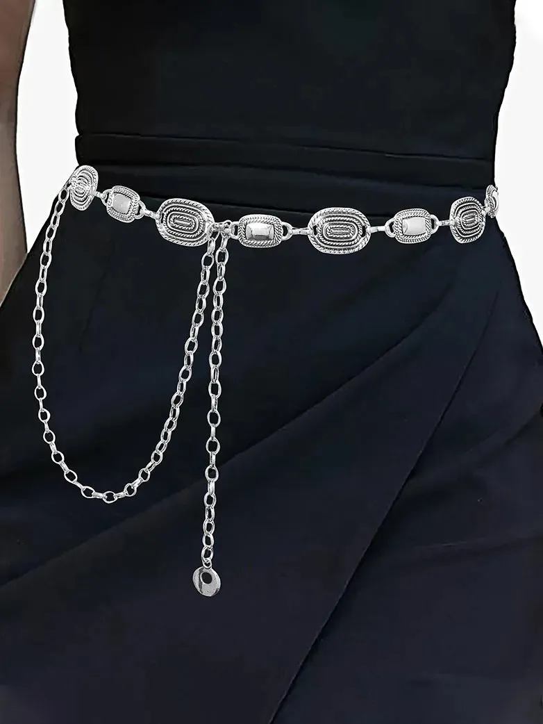 Boho Metal Chain 140cm Quick-Release Waist Belt