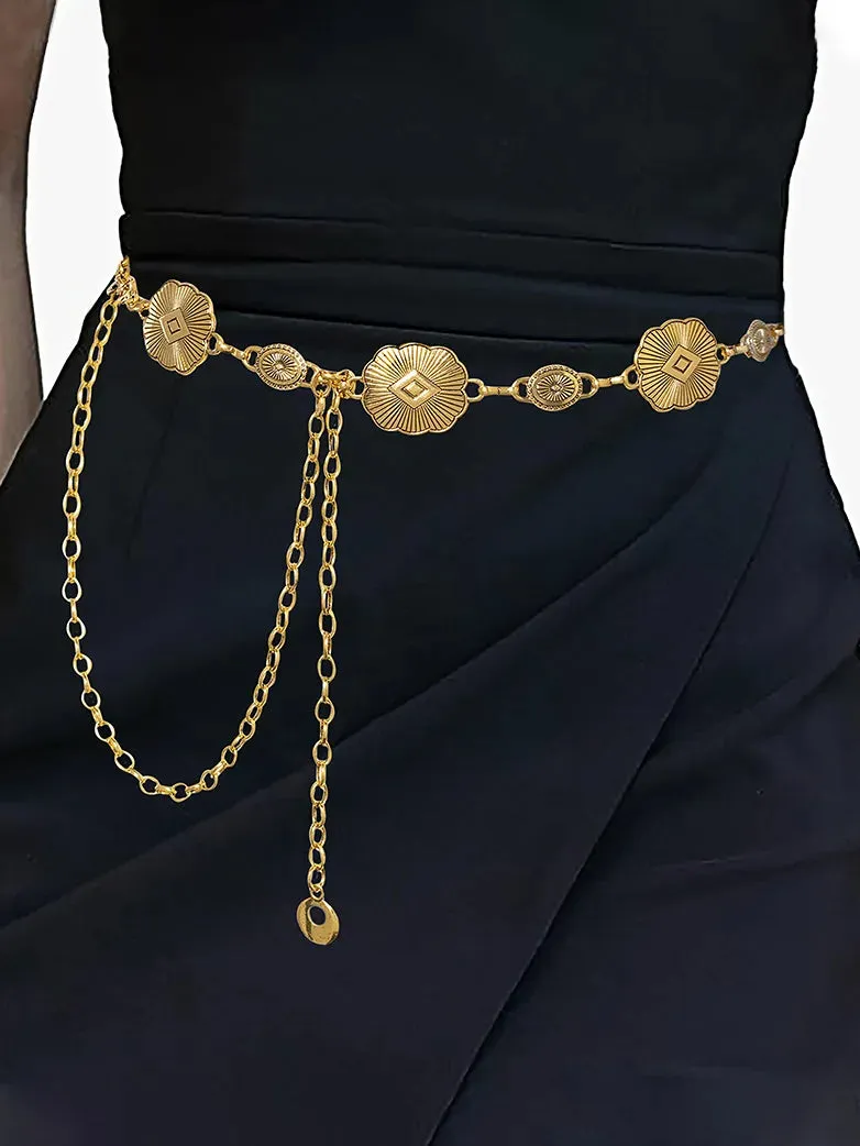 Boho Metal Chain 140cm Quick-Release Waist Belt