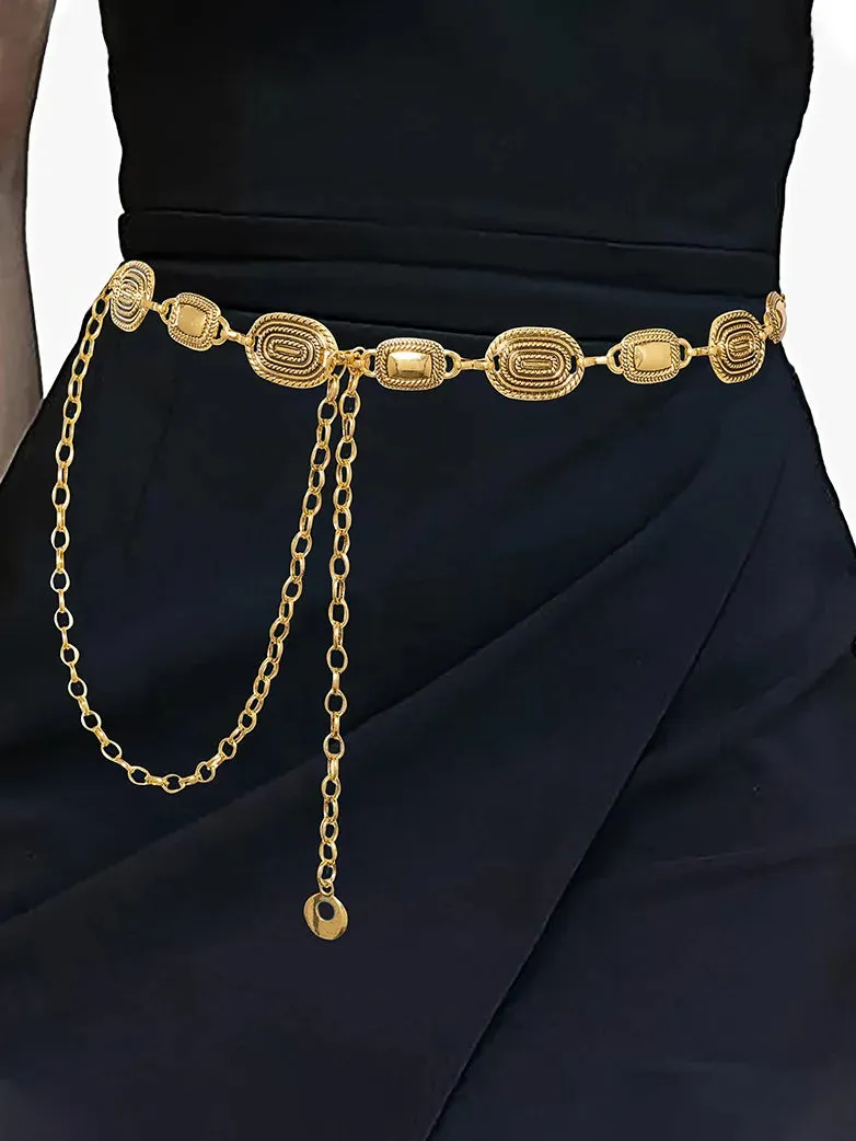 Boho Metal Chain 140cm Quick-Release Waist Belt