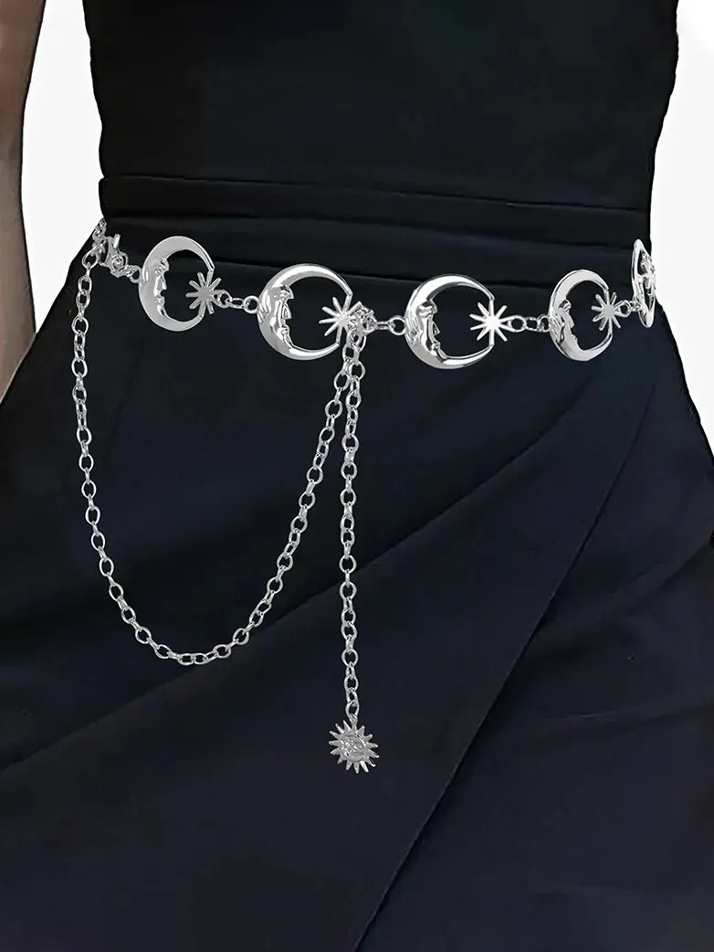 Boho Metal Chain 140cm Quick-Release Waist Belt