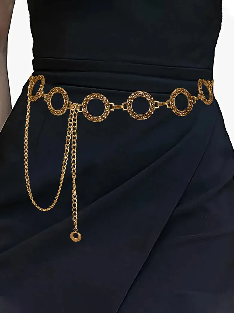 Boho Metal Chain 140cm Quick-Release Waist Belt