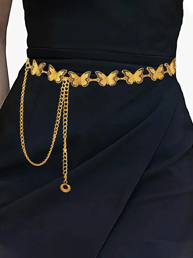 Boho Metal Chain 140cm Quick-Release Waist Belt