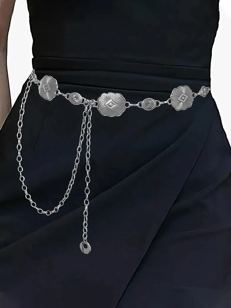 Boho Metal Chain 140cm Quick-Release Waist Belt