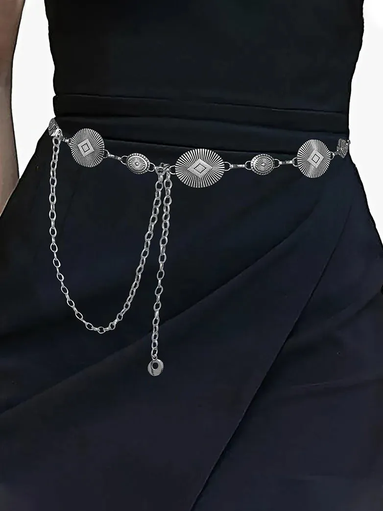 Boho Metal Chain 140cm Quick-Release Waist Belt