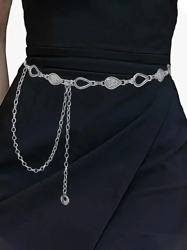 Boho Metal Chain 140cm Quick-Release Waist Belt