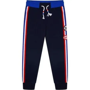 Boys Navy Striped Joggers