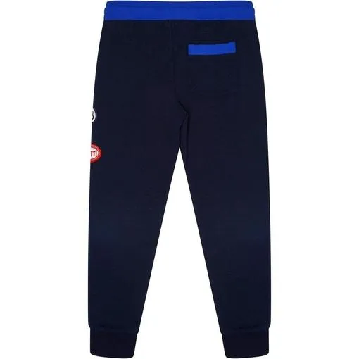 Boys Navy Striped Joggers