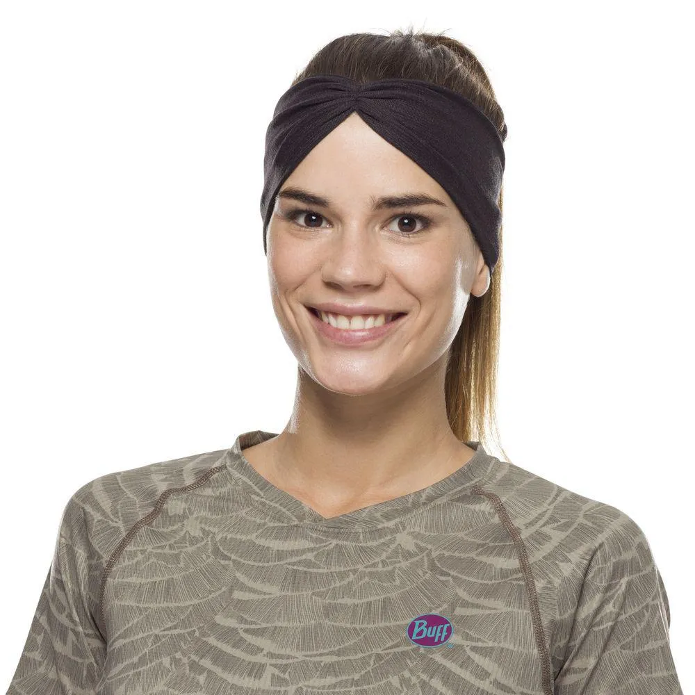 BUFF® CoolNet® UV  Tapered Headband (Solid Black)