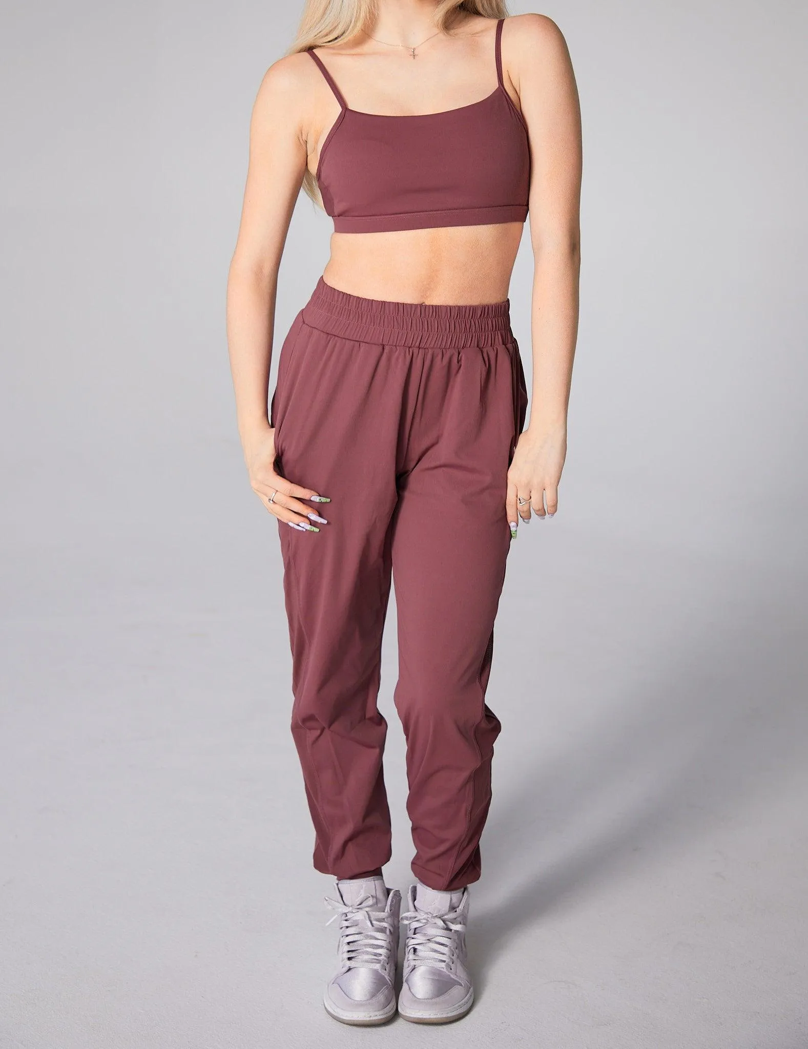 Burgundy Urban Mesh Top