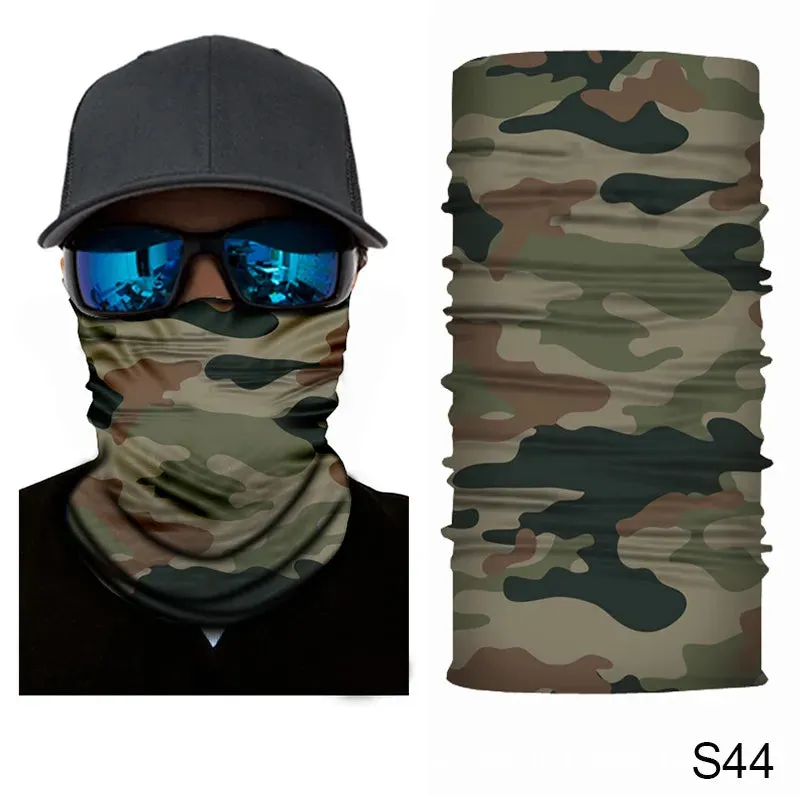 Camouflage Cycling Face Mask Tactical Military Scarf Neck Gaiter Men Seamless Bandana Women Headband Balaclava Tube Face Shield