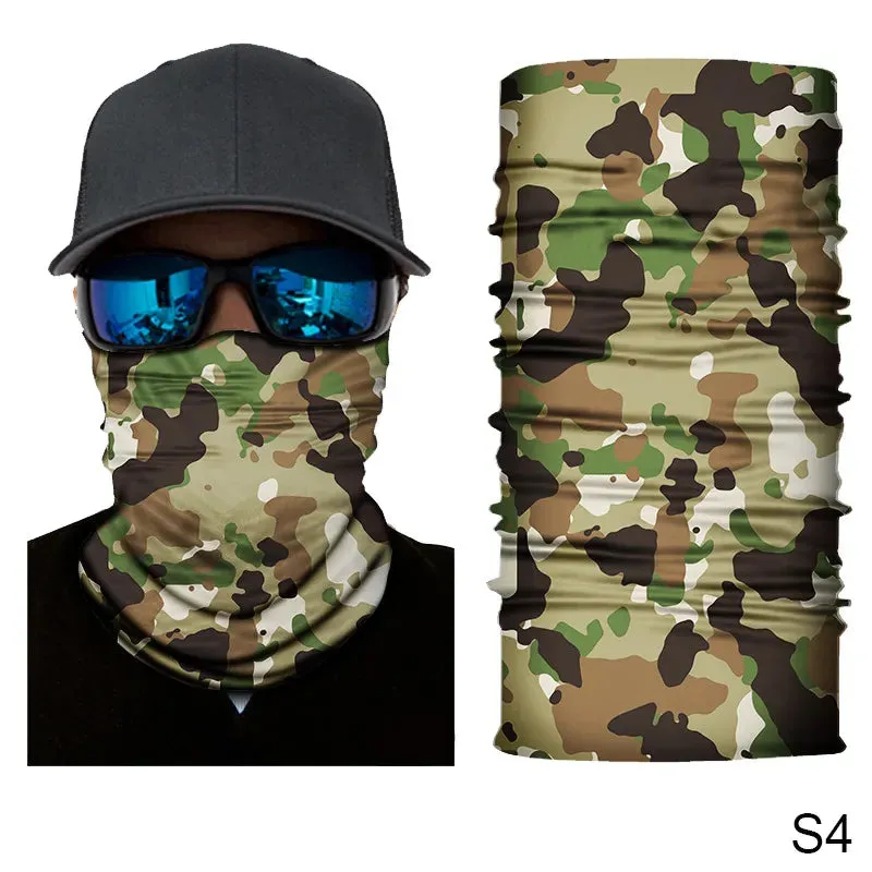 Camouflage Cycling Face Mask Tactical Military Scarf Neck Gaiter Men Seamless Bandana Women Headband Balaclava Tube Face Shield