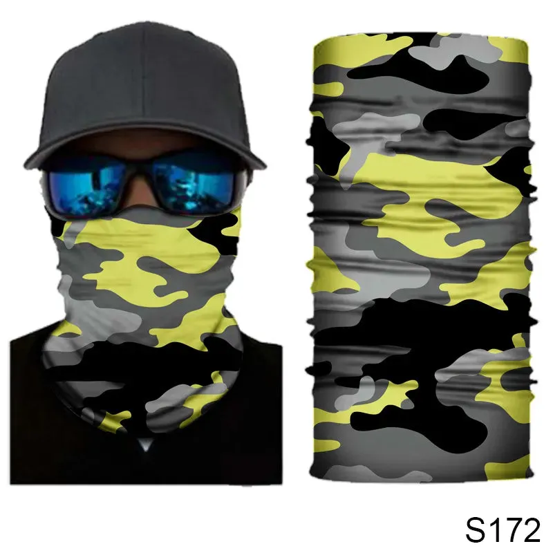 Camouflage Cycling Face Mask Tactical Military Scarf Neck Gaiter Men Seamless Bandana Women Headband Balaclava Tube Face Shield