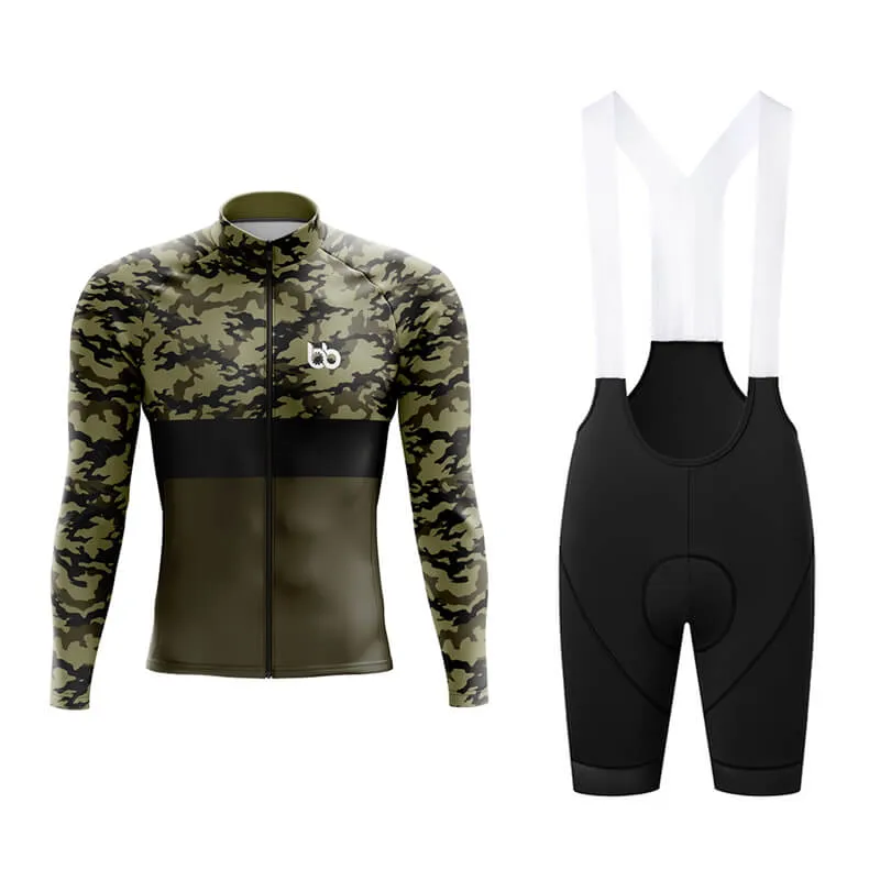 Camouflage Neck Aero Cycling Kit (V2) (Green)