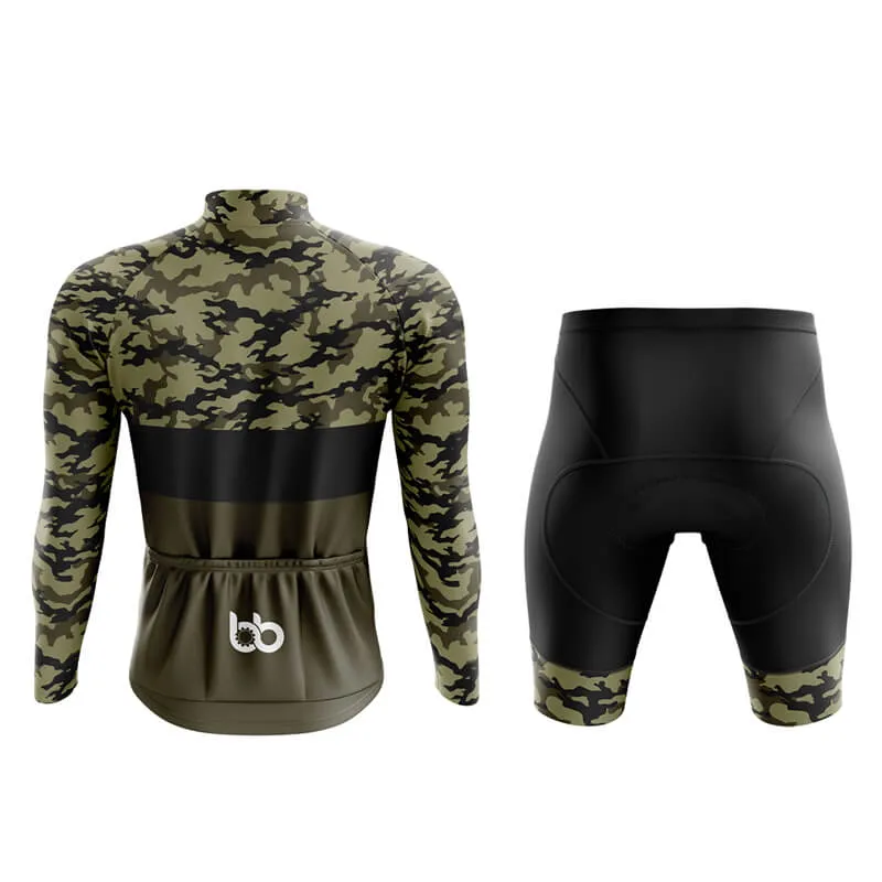 Camouflage Neck Aero Cycling Kit (V2) (Green)