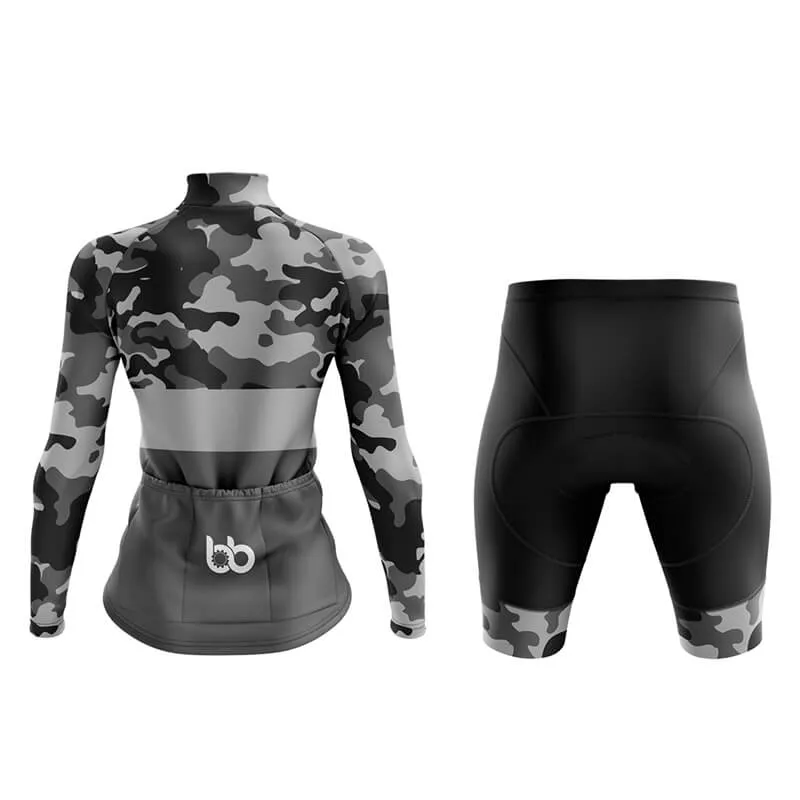 Camouflage Neck Aero Cycling Kit (V2) (Grey)