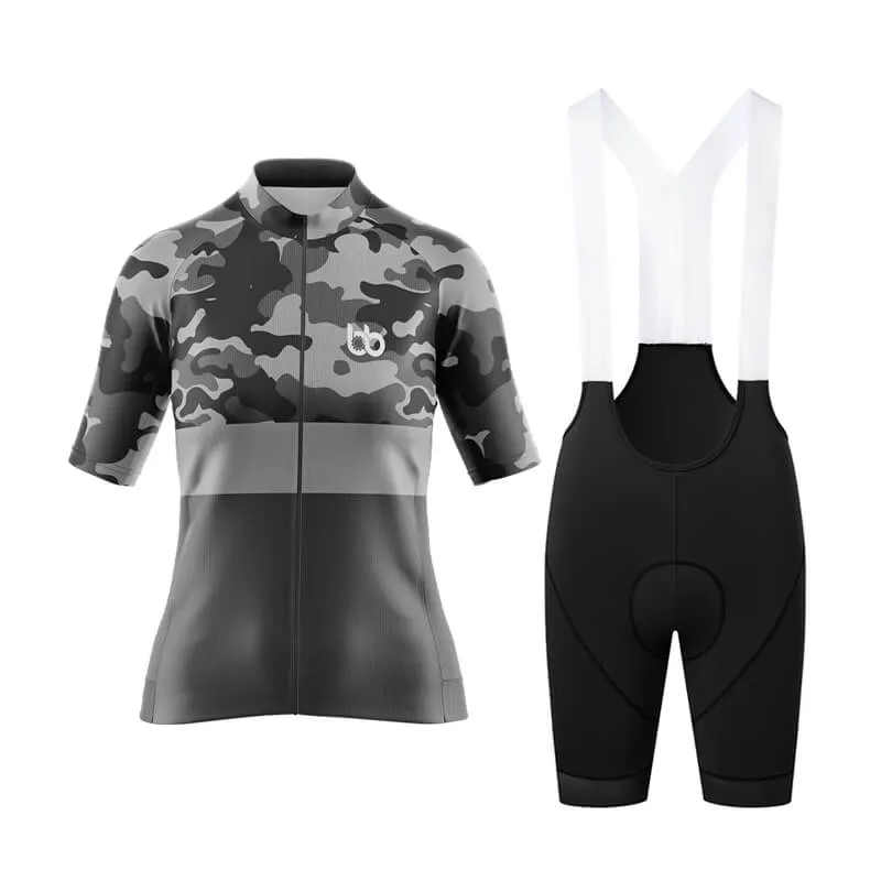 Camouflage Neck Aero Cycling Kit (V2) (Grey)