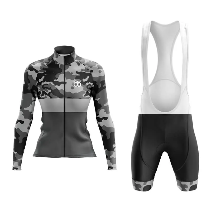 Camouflage Neck Aero Cycling Kit (V2) (Grey)