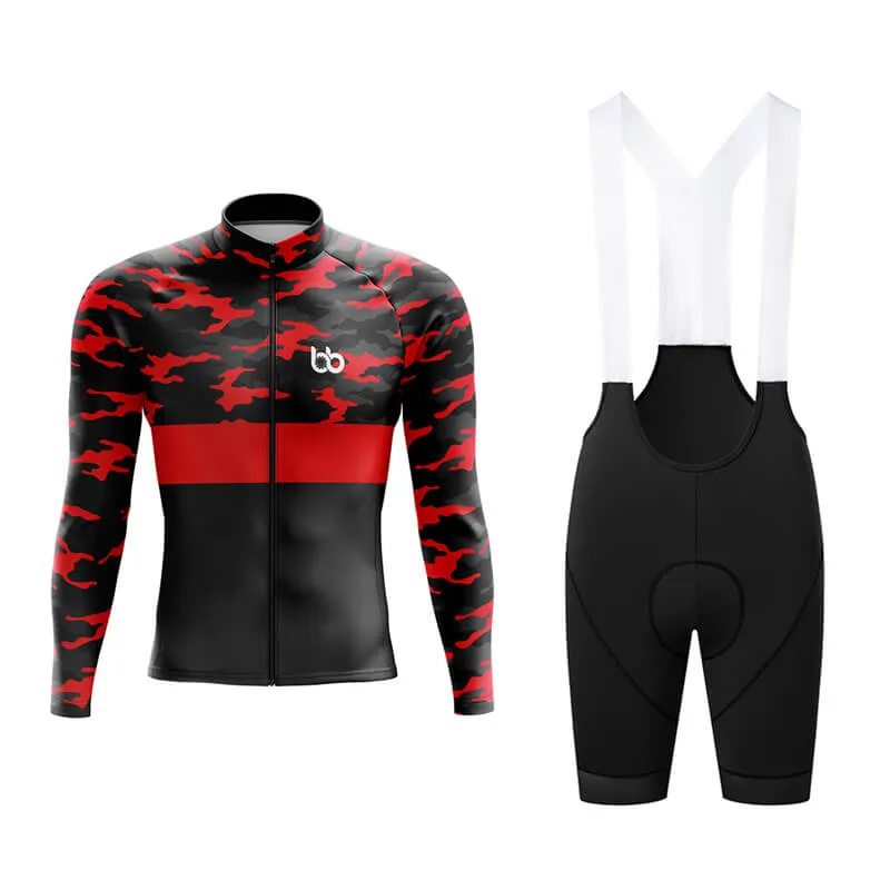 Camouflage Neck Aero Cycling Kit (V2) (Red)