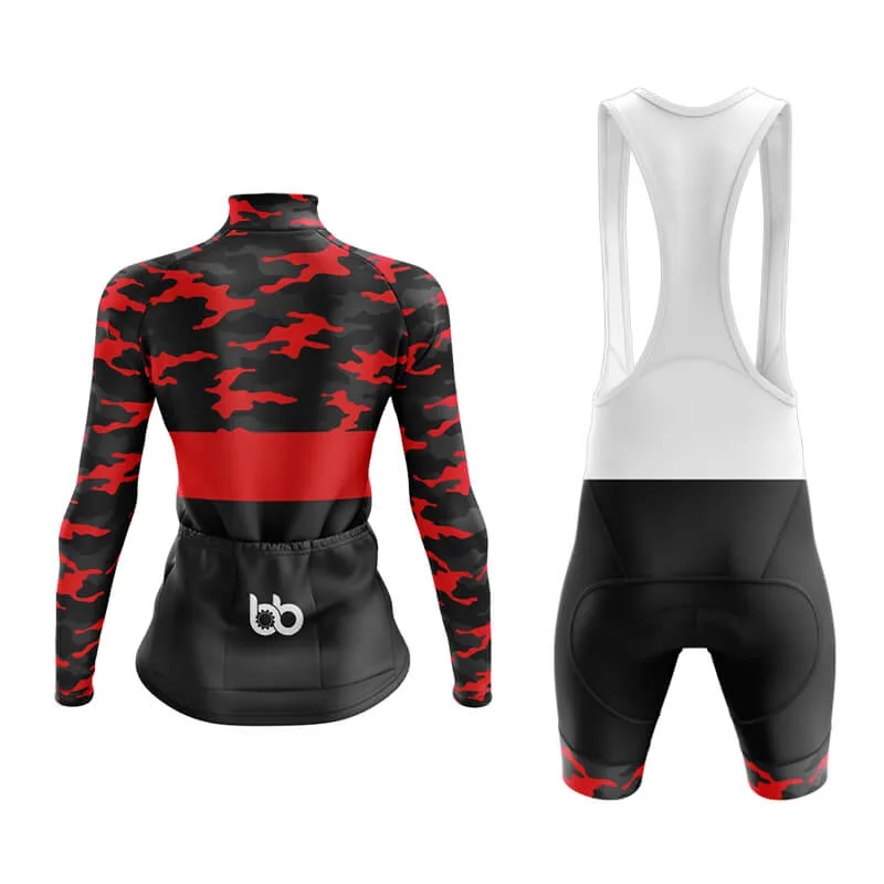 Camouflage Neck Aero Cycling Kit (V2) (Red)