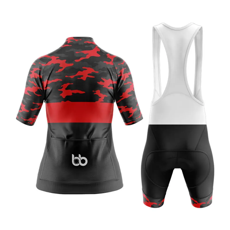 Camouflage Neck Aero Cycling Kit (V2) (Red)