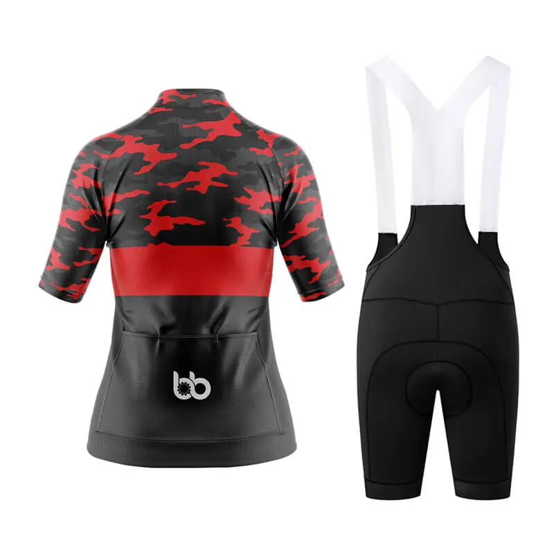 Camouflage Neck Aero Cycling Kit (V2) (Red)