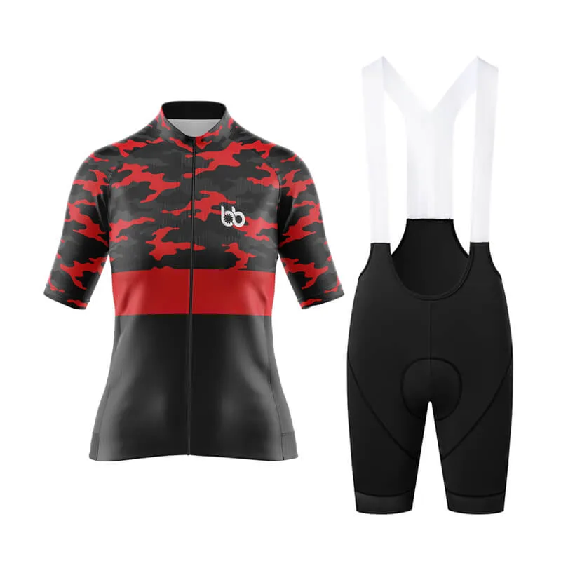 Camouflage Neck Aero Cycling Kit (V2) (Red)