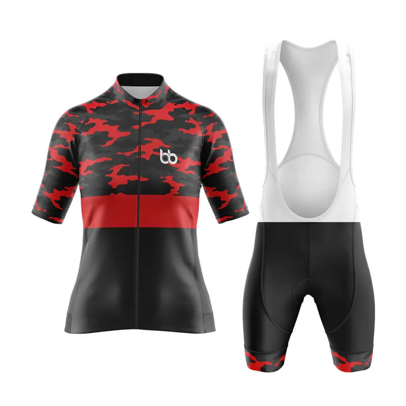 Camouflage Neck Aero Cycling Kit (V2) (Red)