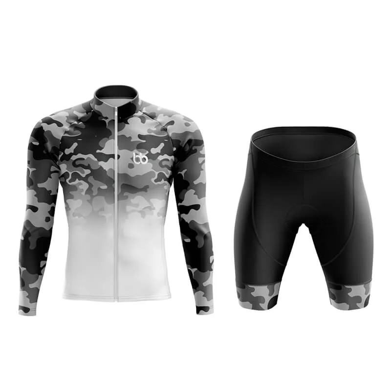 Camouflage Neck Aero Cycling Kit (V3) (Grey-White)