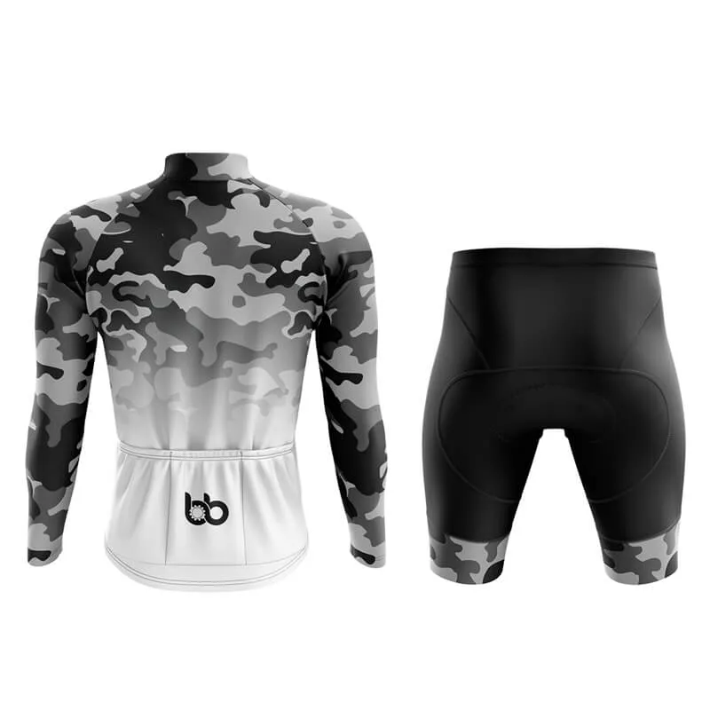 Camouflage Neck Aero Cycling Kit (V3) (Grey-White)