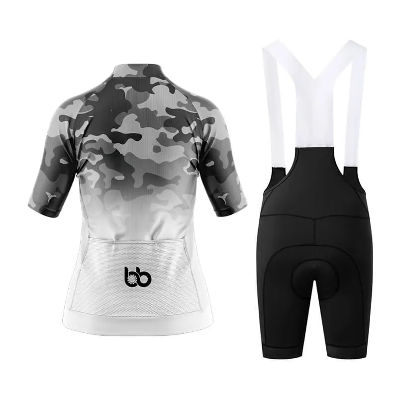 Camouflage Neck Aero Cycling Kit (V3) (Grey-White)