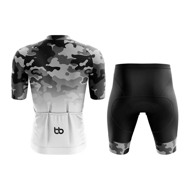 Camouflage Neck Aero Cycling Kit (V3) (Grey-White)