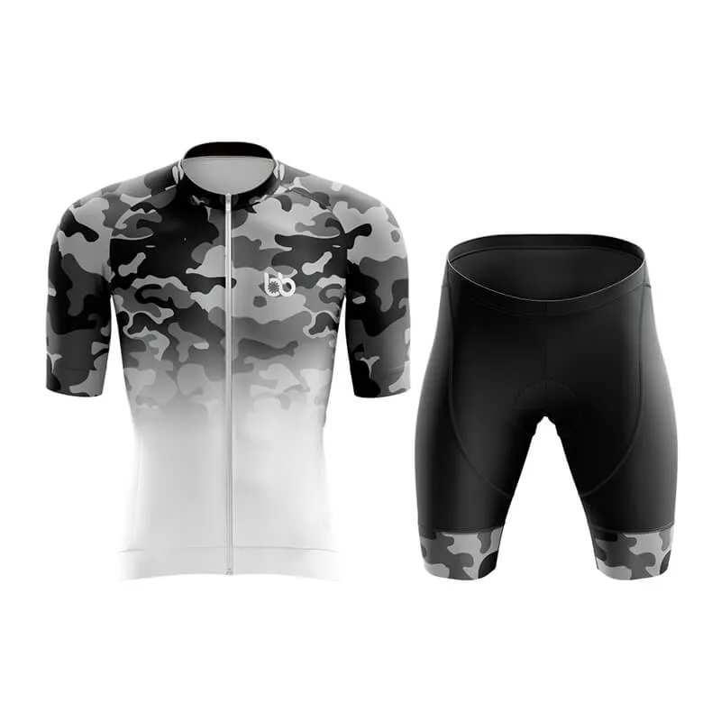 Camouflage Neck Aero Cycling Kit (V3) (Grey-White)