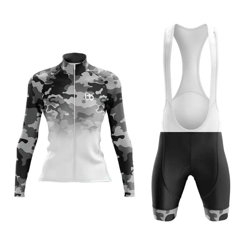 Camouflage Neck Aero Cycling Kit (V3) (Grey-White)