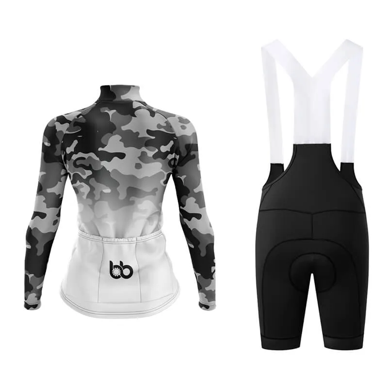 Camouflage Neck Aero Cycling Kit (V3) (Grey-White)