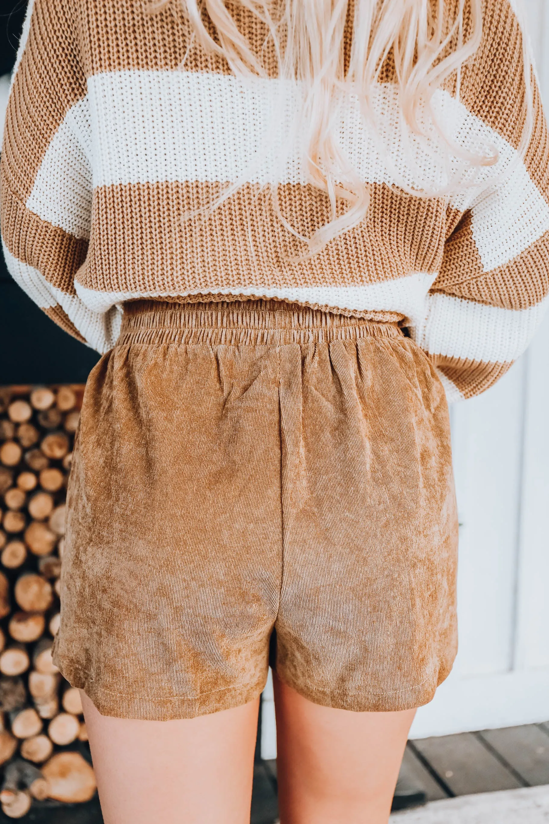 Castle Park Corduroy Shorts - Tan