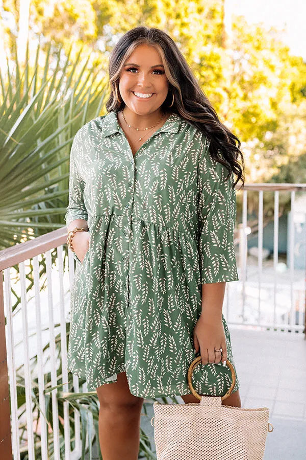 Cheery Mood Tunic Dress In Pear Curves