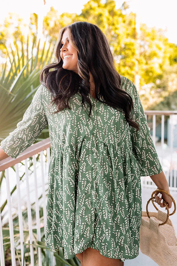 Cheery Mood Tunic Dress In Pear Curves