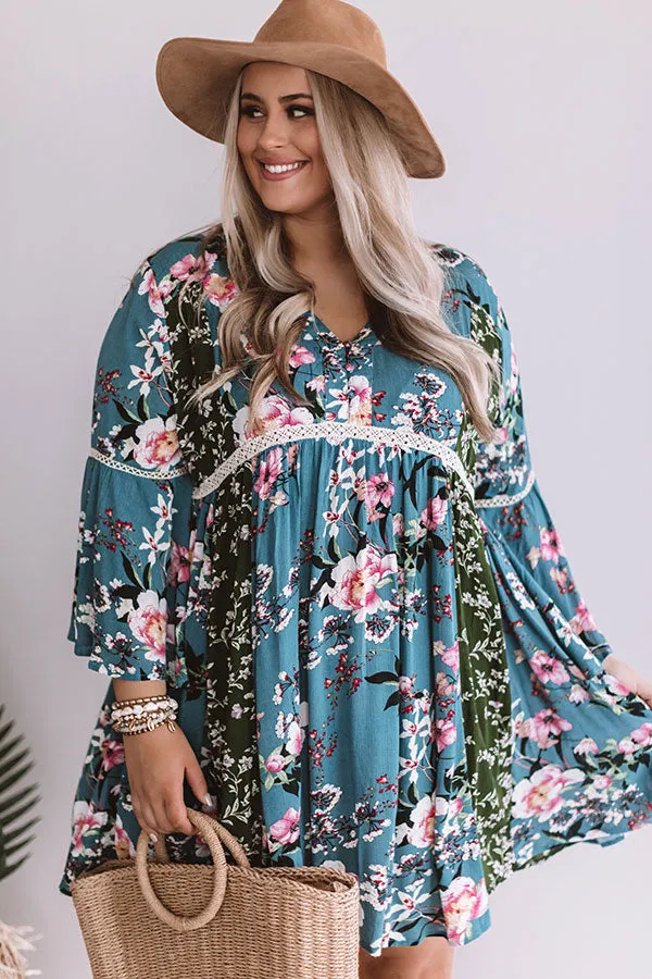 Chic Serendipity Floral Babydoll Dress  Curves