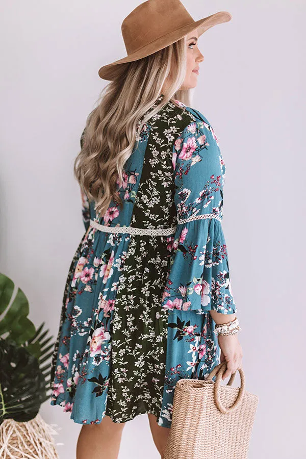 Chic Serendipity Floral Babydoll Dress  Curves