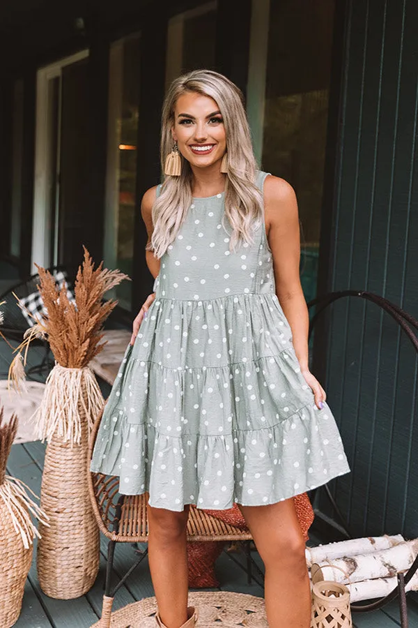 Chic Supply Shift Dress in Sage