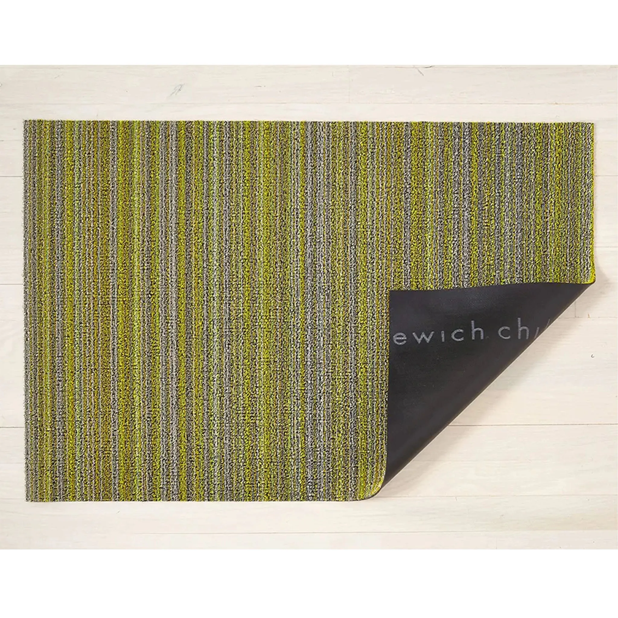 Chilewich Citron Skinny Stripe Shag Mat