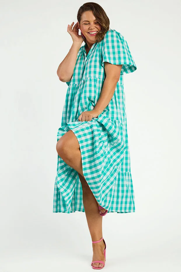 Clara Jade Gingham Dress