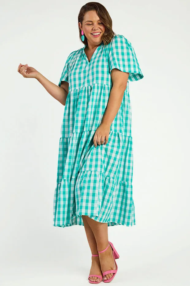 Clara Jade Gingham Dress