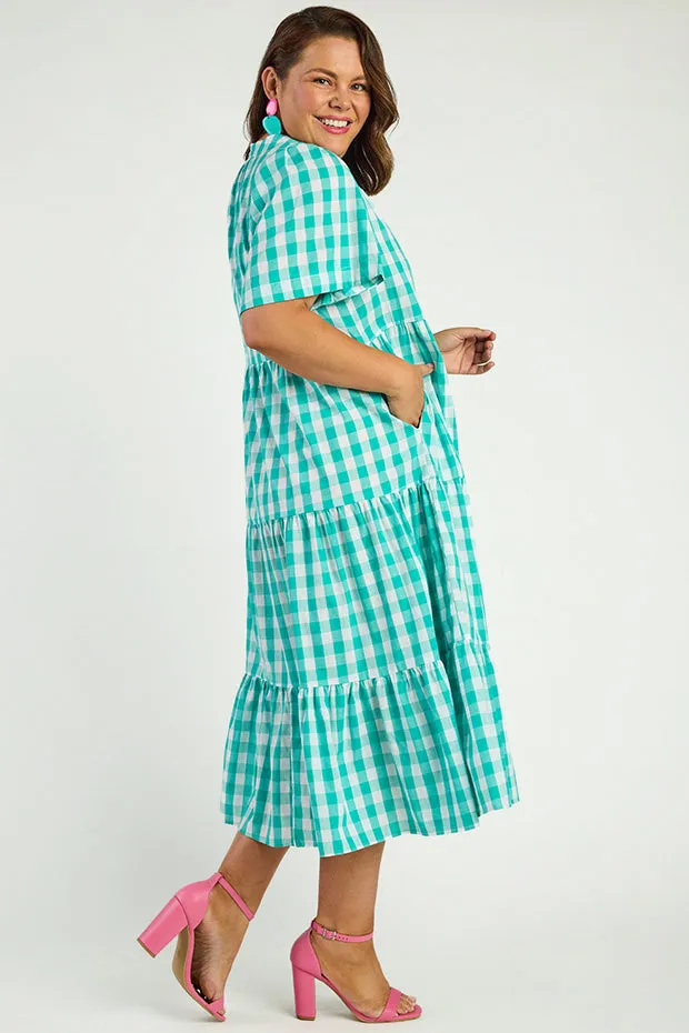 Clara Jade Gingham Dress